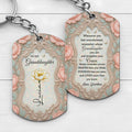 Personalized Stainless Steel Keychain Gift for Granddaughter Stainless Steel Keychain GradoCreations