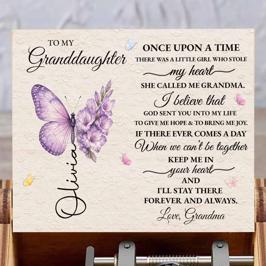 Personalized Wooden Music Box Custom Gift for Granddaughter Music Box GradoCreations