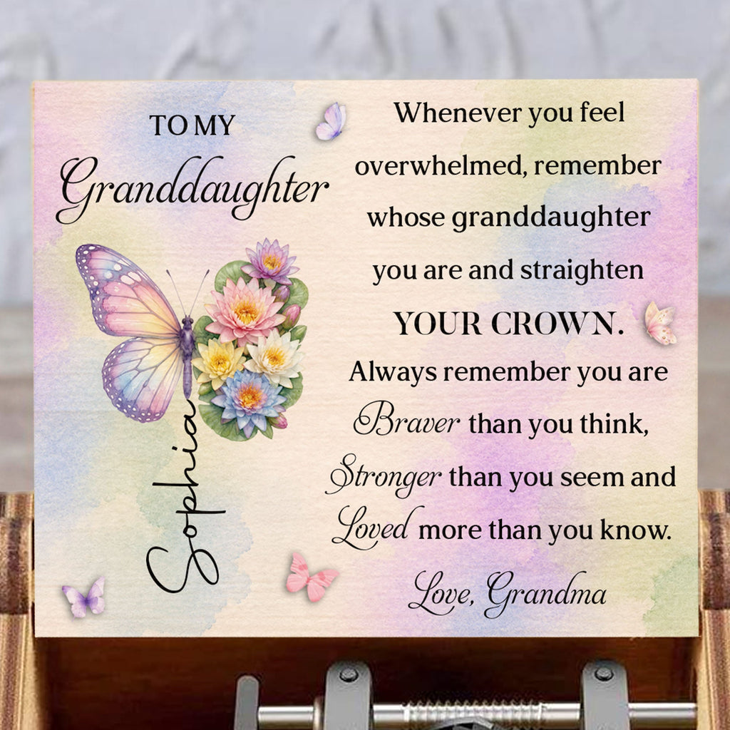 Personalized Music Box Gift for Granddaughter Custom Tune Music Box GradoCreations