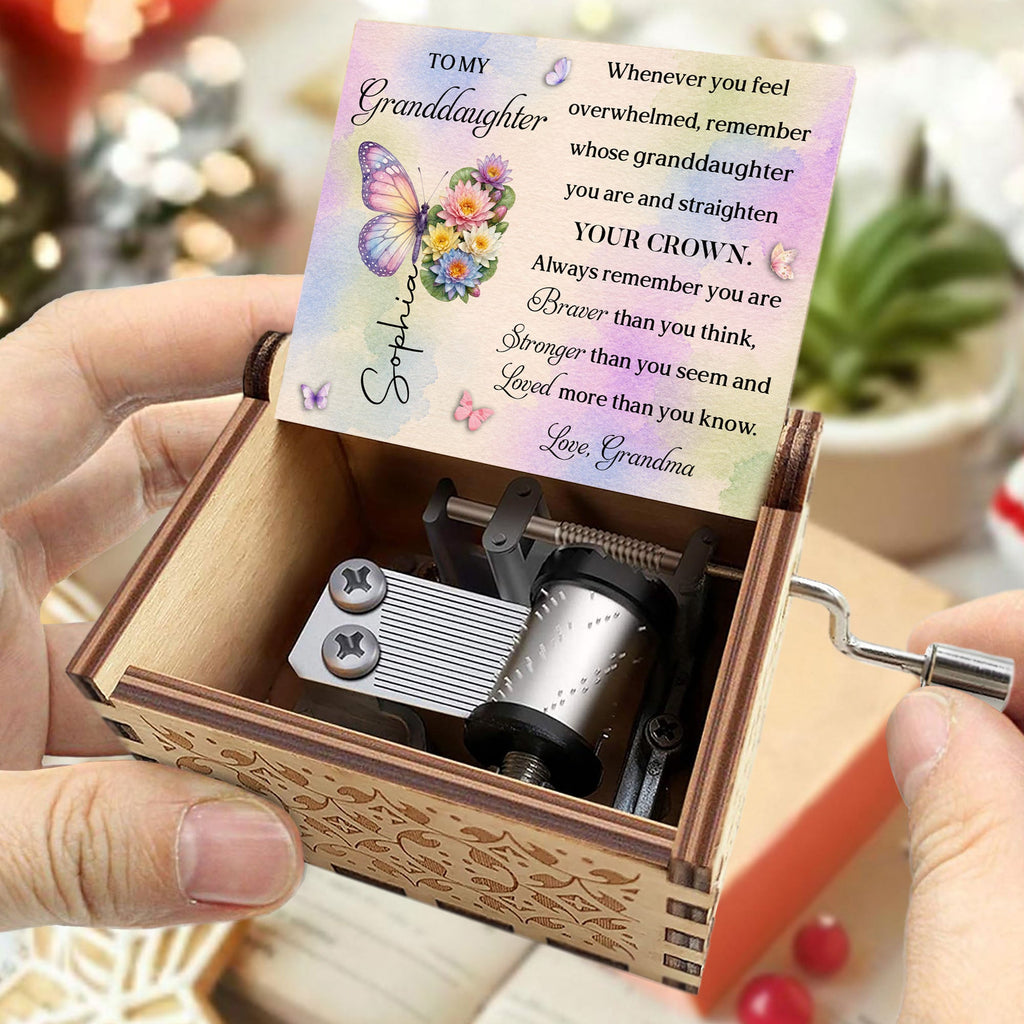 Personalized Music Box Gift for Granddaughter Custom Tune Music Box GradoCreations