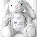 Personalized Stuffed Bunny Custom Name Gift for Granddaughter Stuffed Bunny GradoCreations