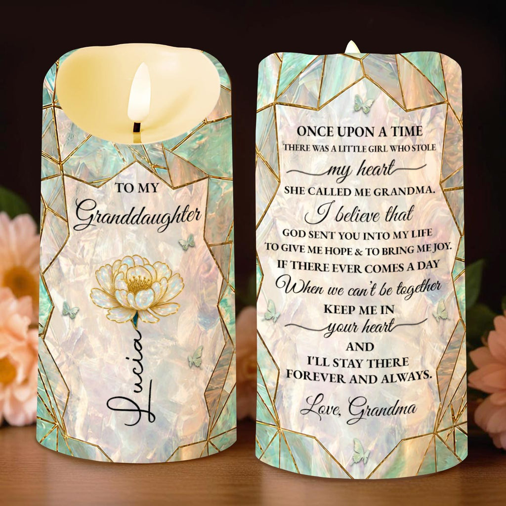 Personalized Custom LED Candle for Granddaughter Gift LED Candle GradoCreations
