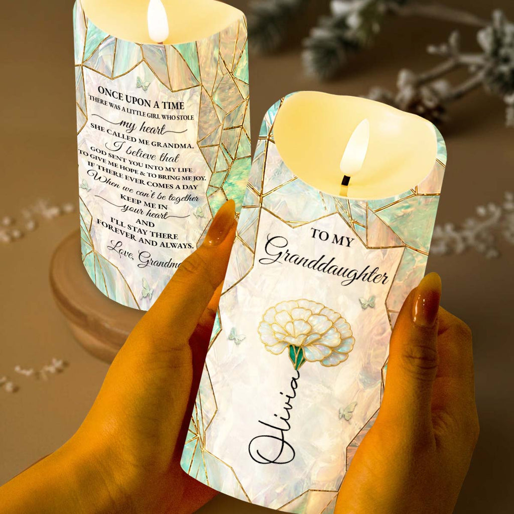 Personalized Custom LED Candle for Granddaughter Gift LED Candle GradoCreations