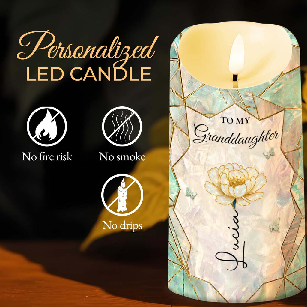 Personalized Custom LED Candle for Granddaughter Gift LED Candle GradoCreations