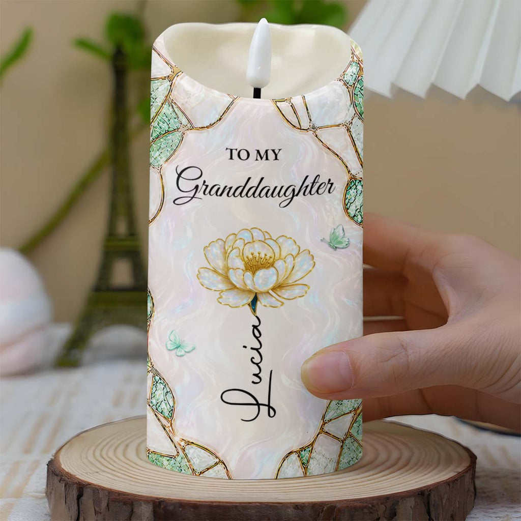 Personalized LED Candle Custom Name Gift for Granddaughter LED Candle GradoCreations