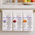 Personalized Kitchen Towel Custom Message for Granddaughter Kitchen Towel GradoCreations