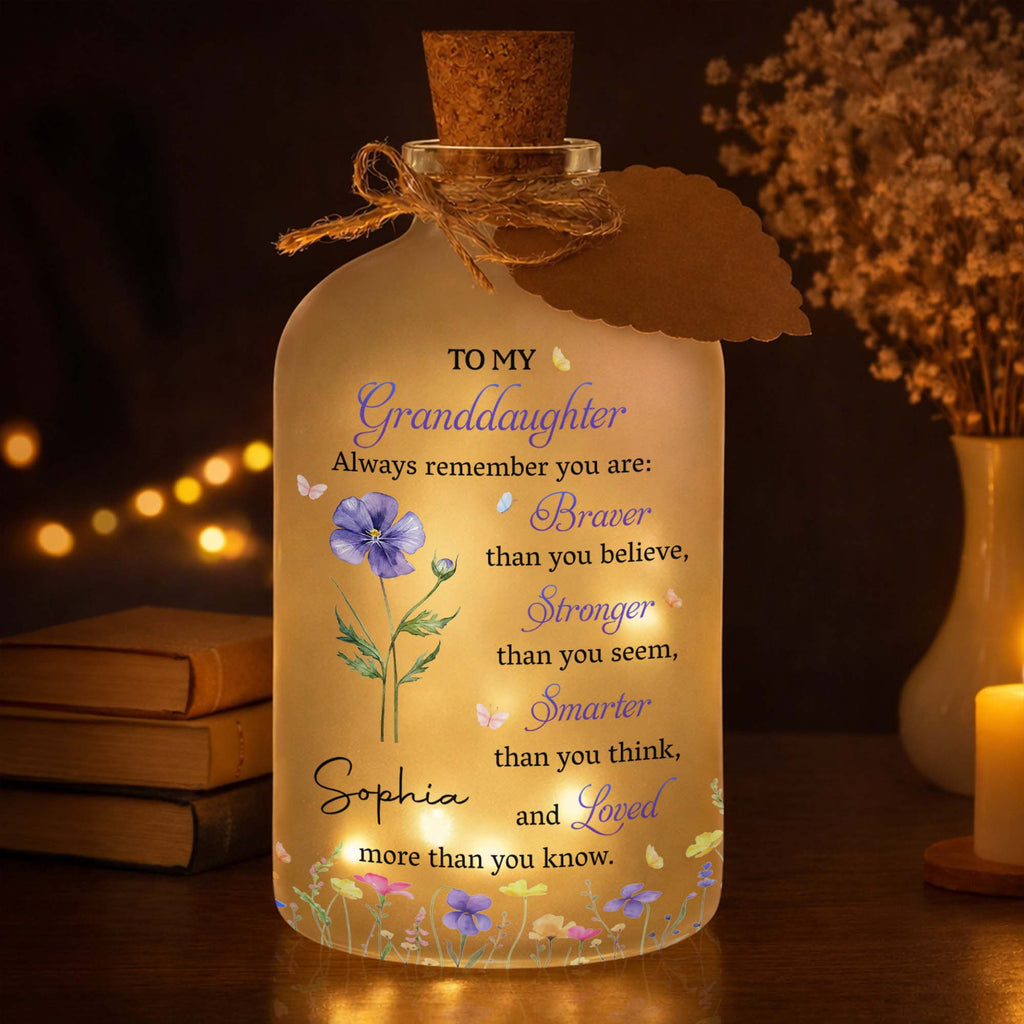 Personalized Short Bottle Light Custom Name Gift for Granddaughter Short Bottle Light GradoCreations
