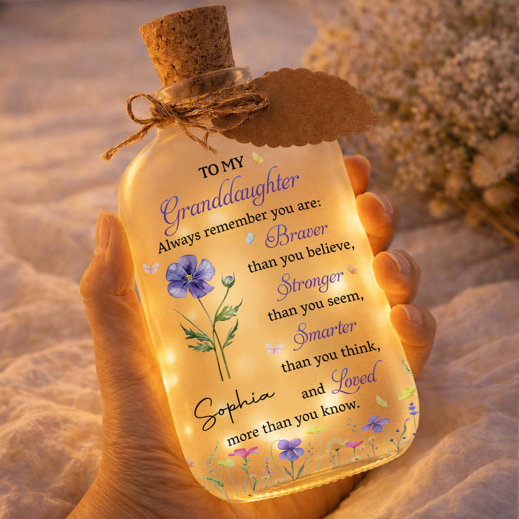 Personalized Short Bottle Light Custom Name Gift for Granddaughter Short Bottle Light GradoCreations