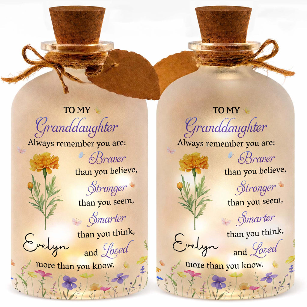 Personalized Short Bottle Light Custom Name Gift for Granddaughter Short Bottle Light GradoCreations