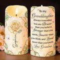 Personalized LED Candle Custom Name Gift for Granddaughter LED Candle GradoCreations