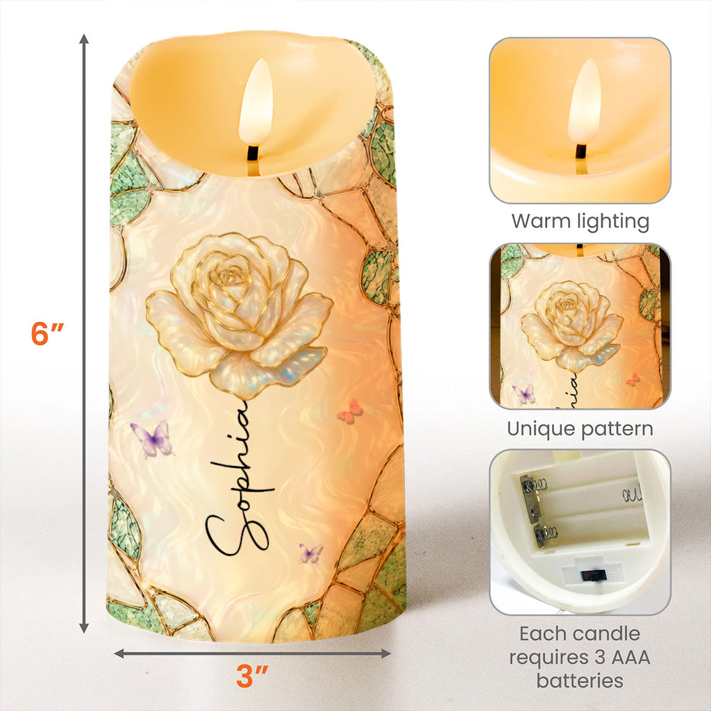 Personalized LED Candle Custom Name Gift for Granddaughter LED Candle GradoCreations