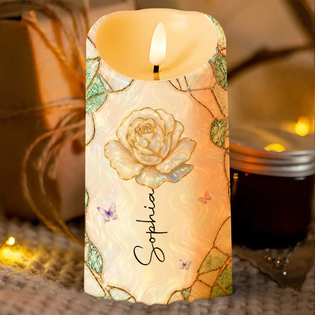 Personalized LED Candle Custom Name Gift for Granddaughter LED Candle GradoCreations