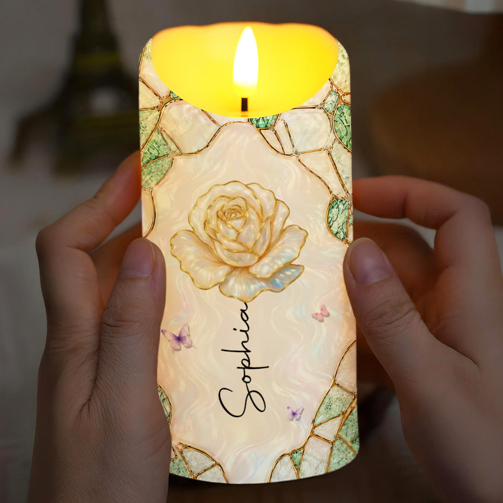Personalized LED Candle Custom Name Gift for Granddaughter LED Candle GradoCreations