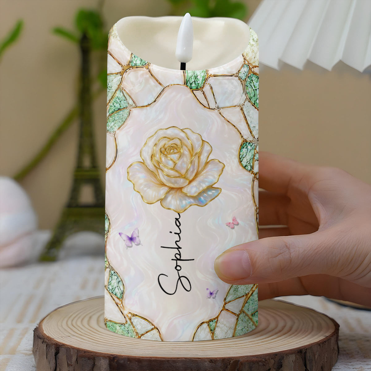 Personalized LED Candle Custom Name Gift for Granddaughter LED Candle GradoCreations