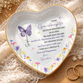 Personalized Heart Ceramic Jewelry Dish Custom Name Gift for Granddaughter Wedding Day