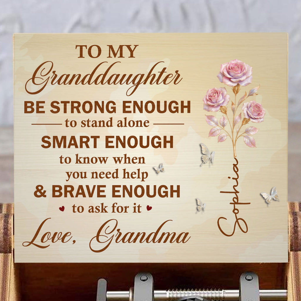 Personalized Music Box Custom Design for Granddaughter Gift