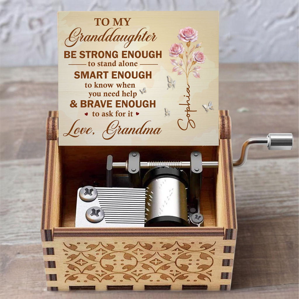 Personalized Music Box Custom Design for Granddaughter Gift