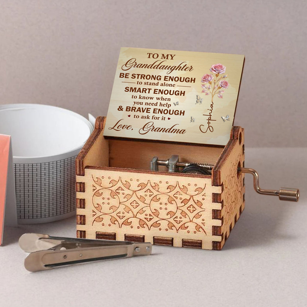 Personalized Music Box Custom Design for Granddaughter Gift