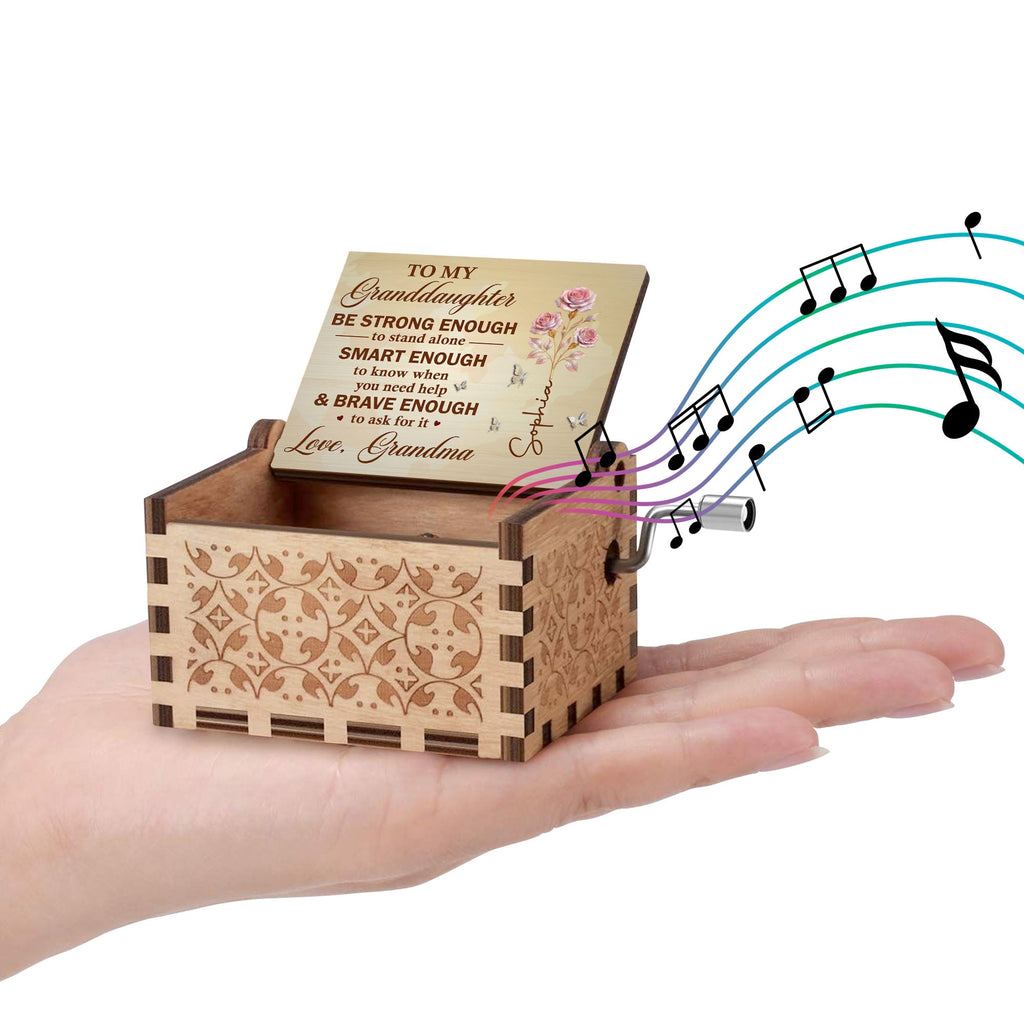 Personalized Music Box Custom Design for Granddaughter Gift