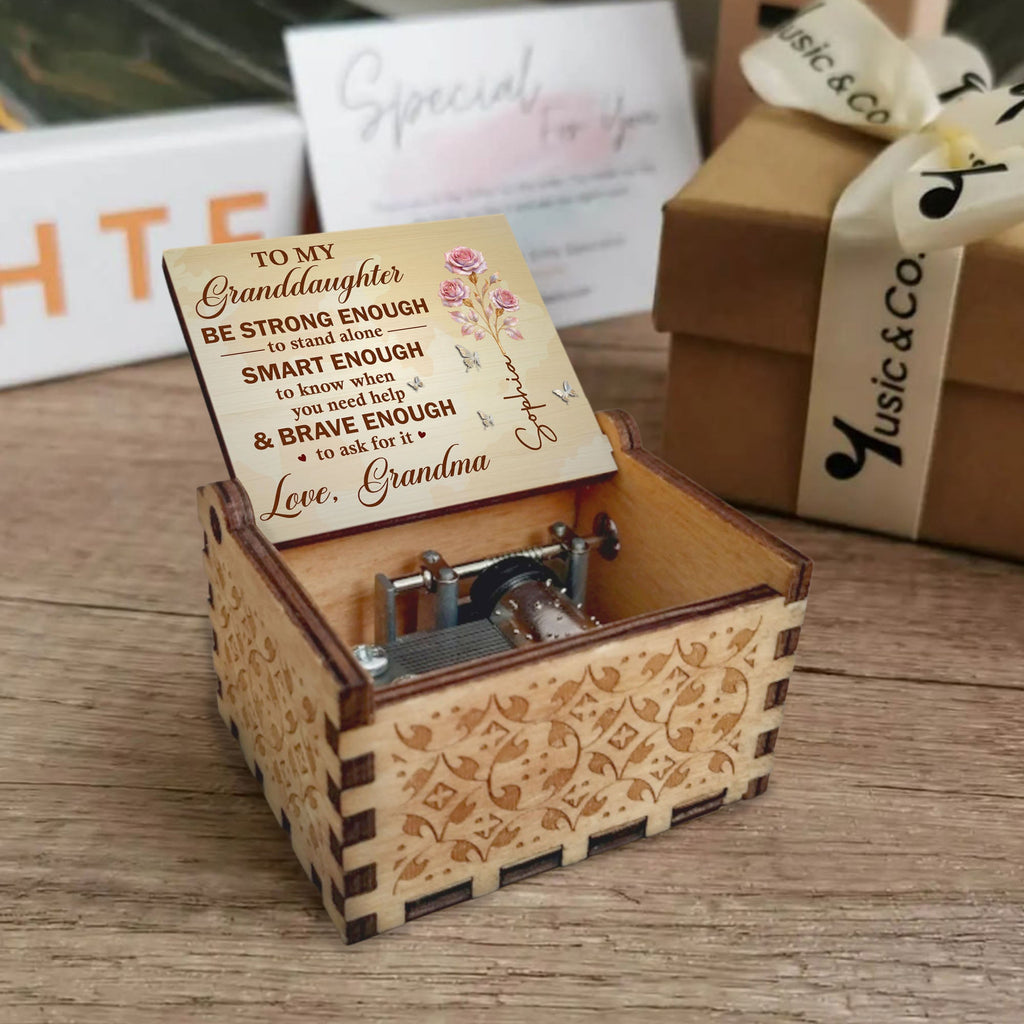 Personalized Music Box Custom Design for Granddaughter Gift