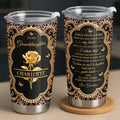 Personalized 20oz Stainless Steel Tumbler for Granddaughter - Birth Month Flower Design