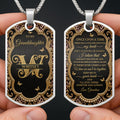Personalized Dog Tag Necklace Custom Name for Granddaughter