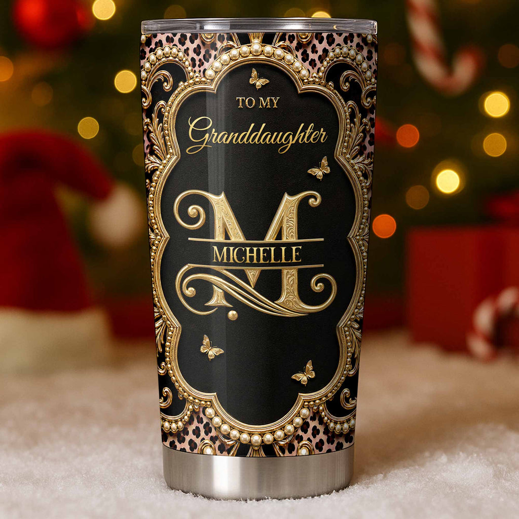 Personalized 20oz Stainless Steel Tumbler Custom Name Gift for Granddaughter