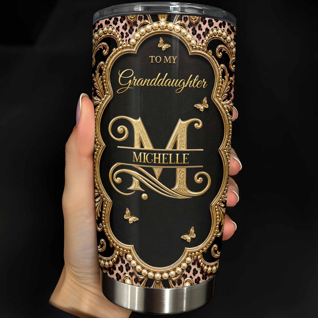 Personalized 20oz Stainless Steel Tumbler Custom Name Gift for Granddaughter