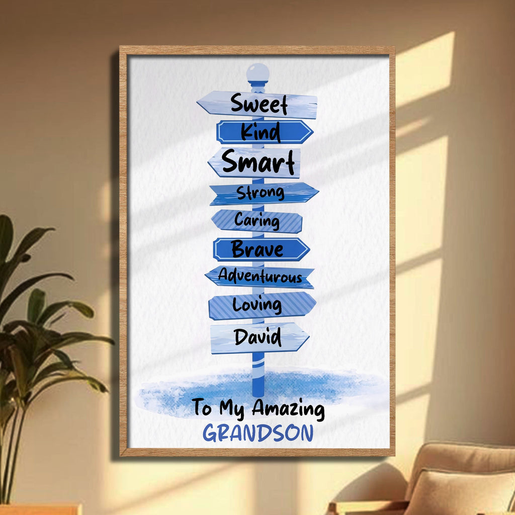 Personalized Custom Vertical Poster Gift for Granddaughter Poster GradoCreations
