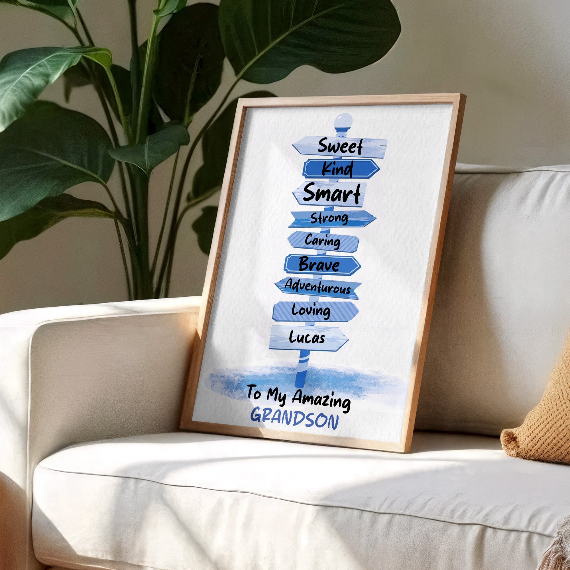 Personalized Custom Vertical Poster Gift for Granddaughter Poster GradoCreations