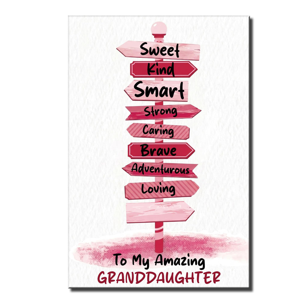 Personalized Custom Vertical Poster Gift for Granddaughter Poster GradoCreations