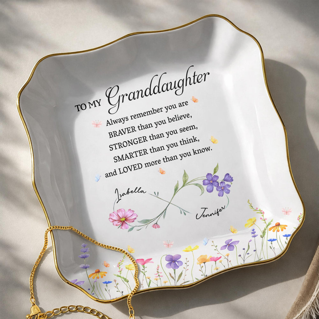 Personalized Jewelry Dish Custom Name Gift for Granddaughter