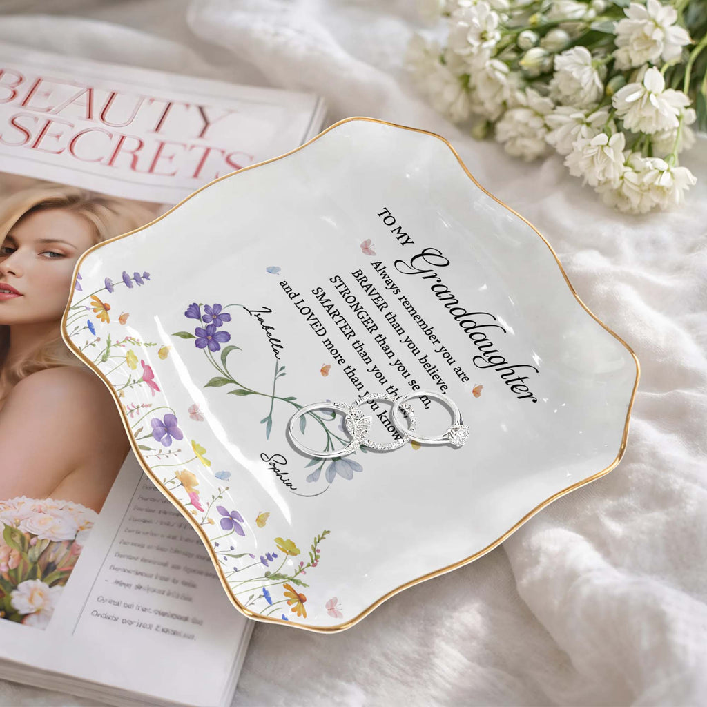 Personalized Jewelry Dish Custom Name Gift for Granddaughter