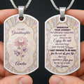 Personalized Dog Tag Necklace Custom Granddaughter Gift Flower Dog Tag Necklace GradoCreations