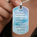 Personalized Dog Tag Necklace Custom Text for Granddaughter - Unique Gift Dog Tag Necklace GradoCreations
