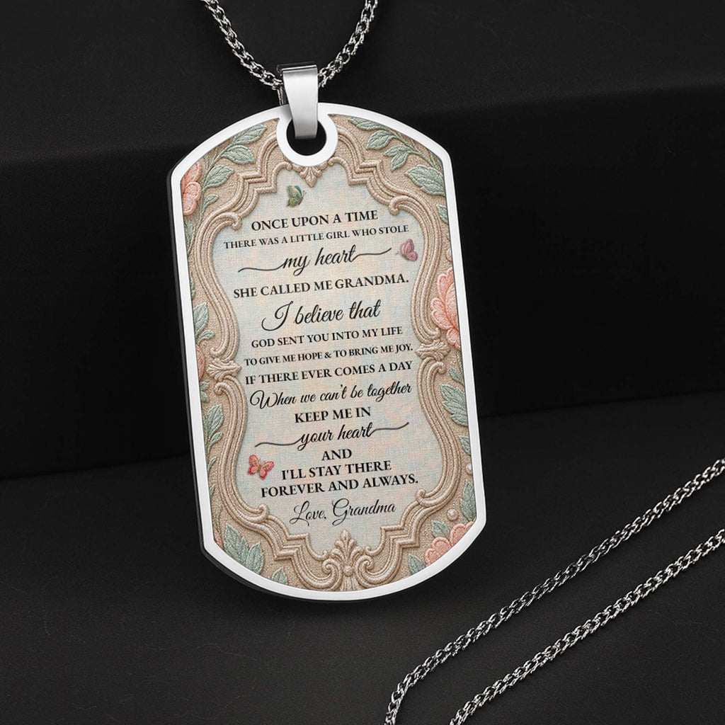 Personalized Custom Dog Tag Necklace for Granddaughter - Graduation Gift Dog Tag Necklace GradoCreations