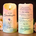Personalized LED Candle Custom Birth Month Flower Gift for Granddaughter LED Candle GradoCreations