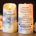 Personalized LED Candle Custom Birth Month Flower Gift for Granddaughter LED Candle GradoCreations