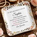 Personalized Square Ceramic Jewelry Dish for Granddaughter Gift Jewelry Dish GradoCreations