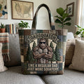 Personalized Dadsquatch Quilted Tote Bag Unique Gift for Dad