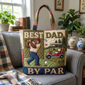Personalized Quilted Tote Bag Best Dad By Par Gift for Golf Lovers
