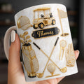 Personalized Golf Mug Custom Name Gift for Dad Golf Lovers Edge-to-edge Mug GradoCreations