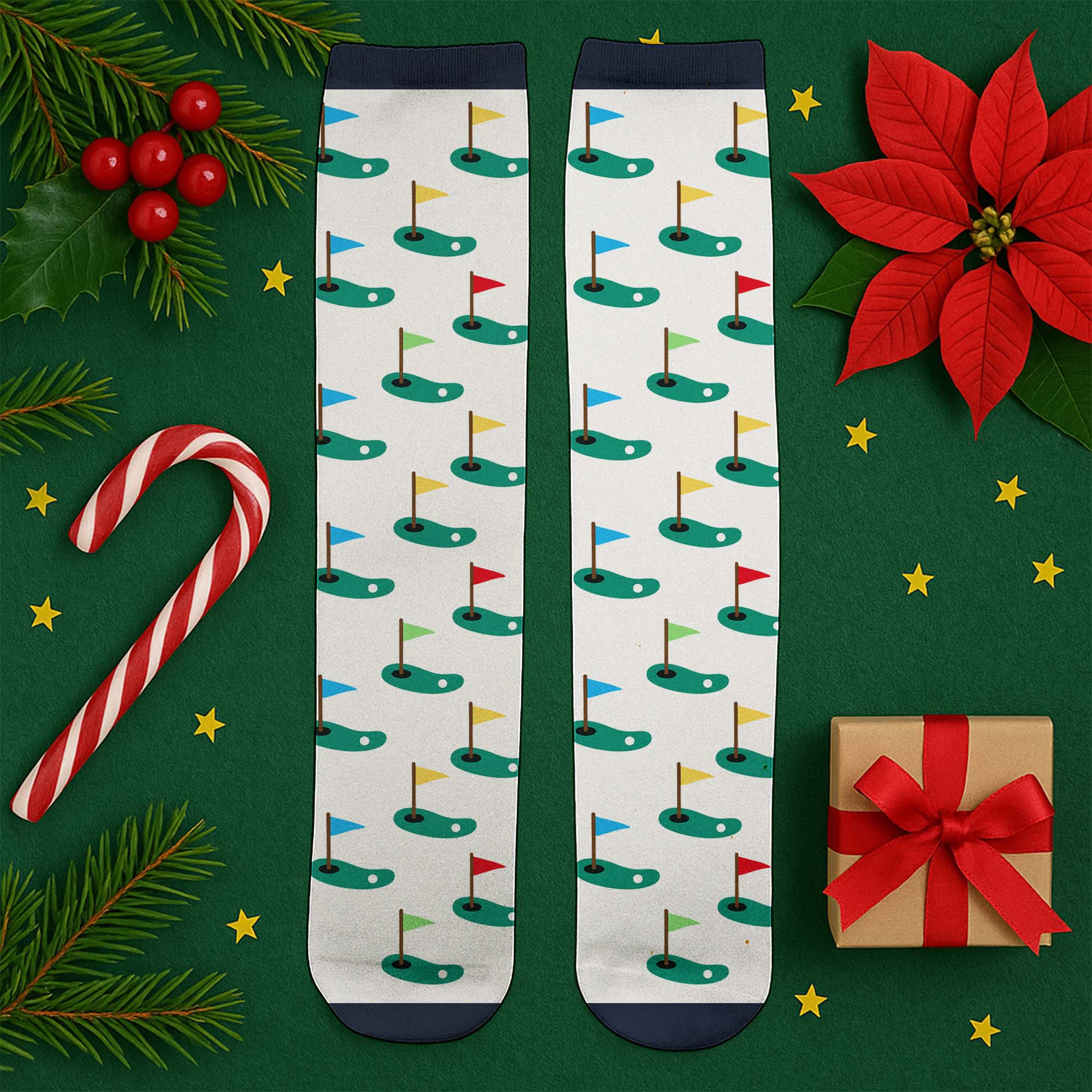 Personalized Golf Socks Custom Name Gift for Dad or Golfer Crew Socks GradoCreations
