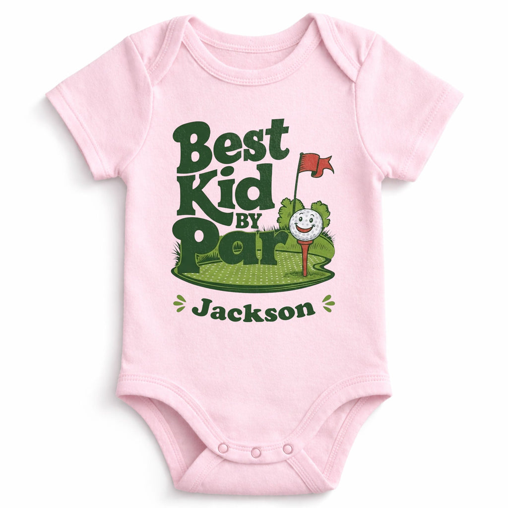 Personalized Custom Baby Onesie Best Kid By Par Gift for Golf Lovers Baby Onesie GradoCreations
