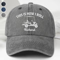 Personalized Washed Denim Cap Custom Name Gift for Golf Dad Washed Denim Cap GradoCreations