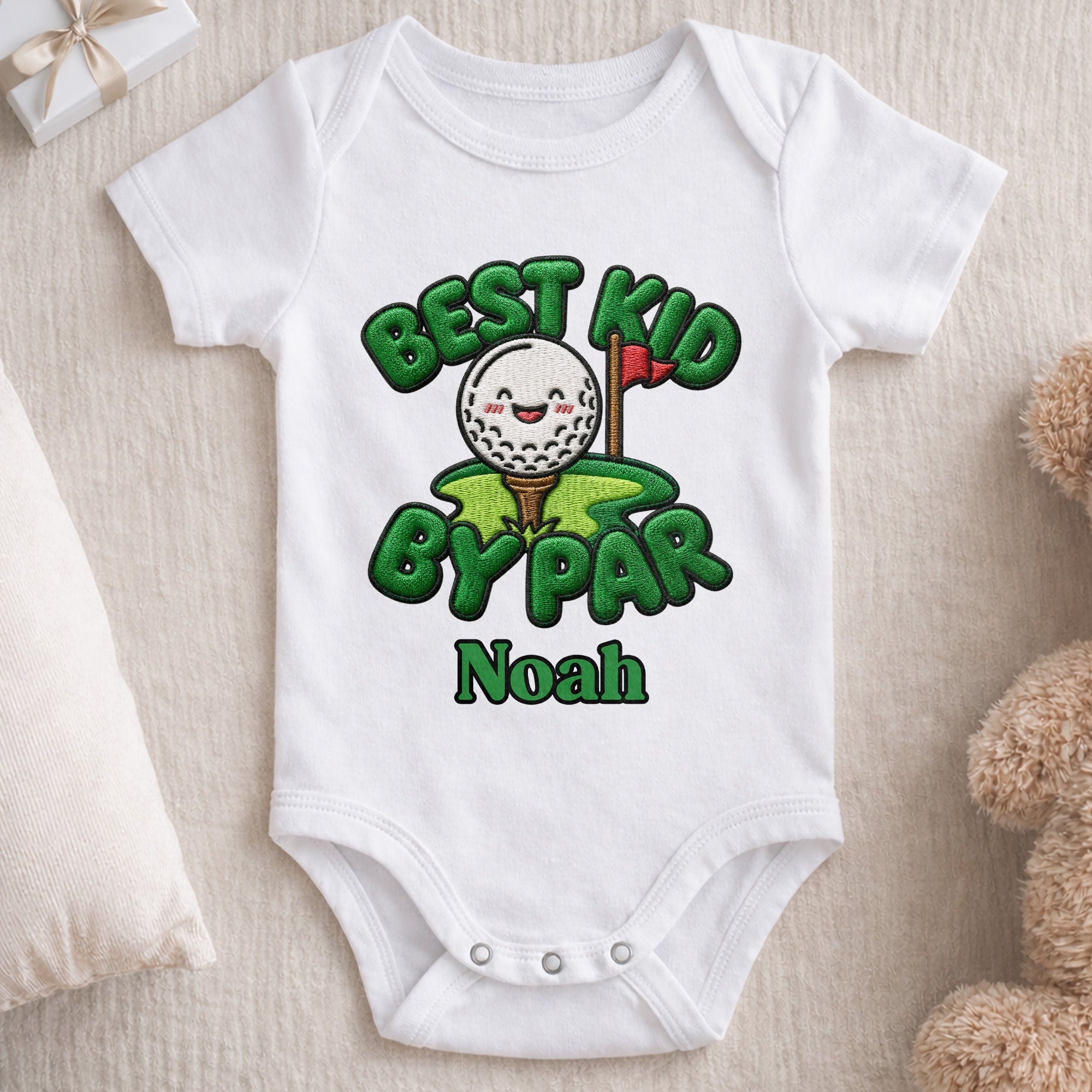Personalized Baby Onesie Custom Name Golf Design Gift for Kids Baby Onesie GradoCreations
