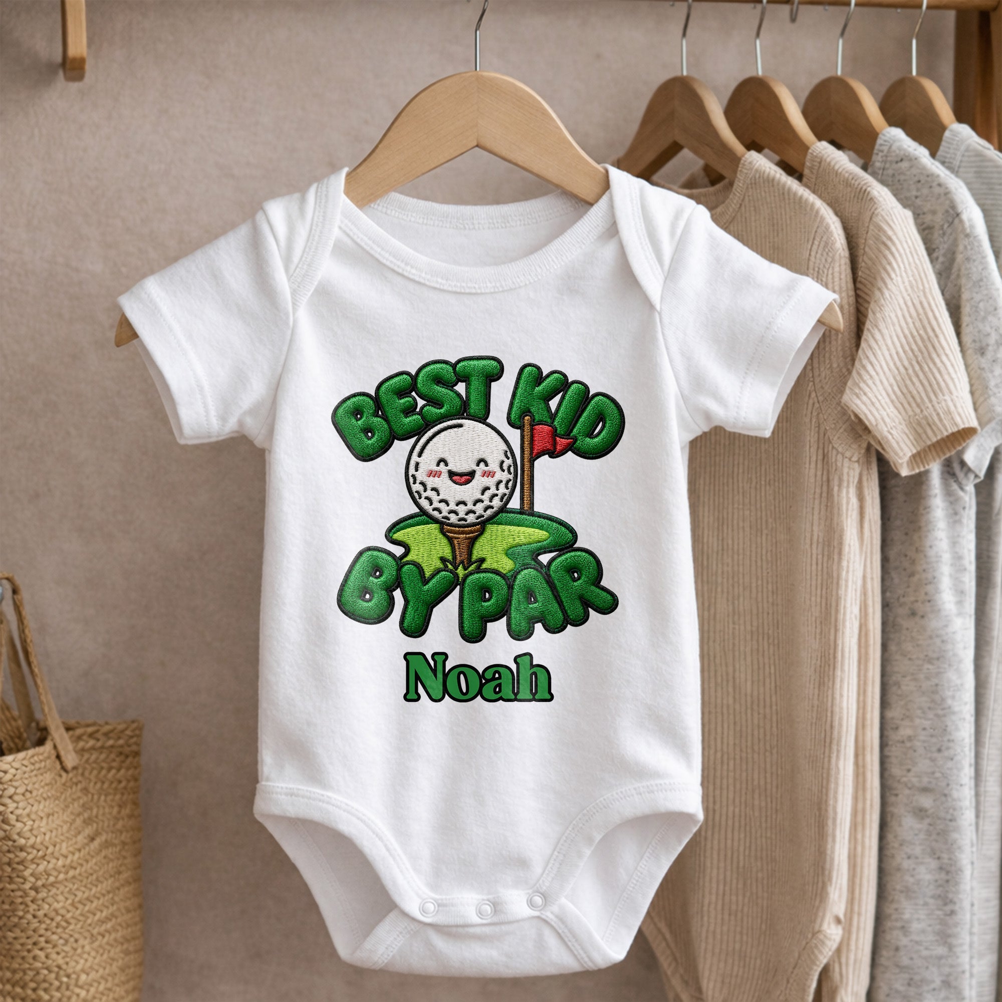 Personalized Baby Onesie Custom Name Golf Design Gift for Kids Baby Onesie GradoCreations