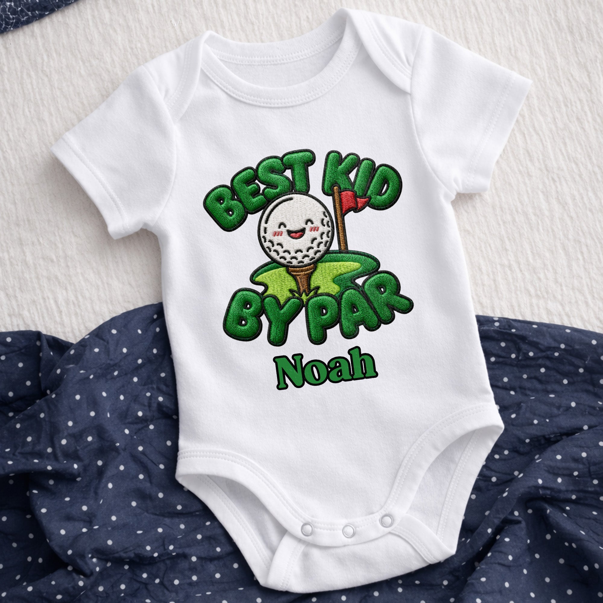 Personalized Baby Onesie Custom Name Golf Design Gift for Kids Baby Onesie GradoCreations