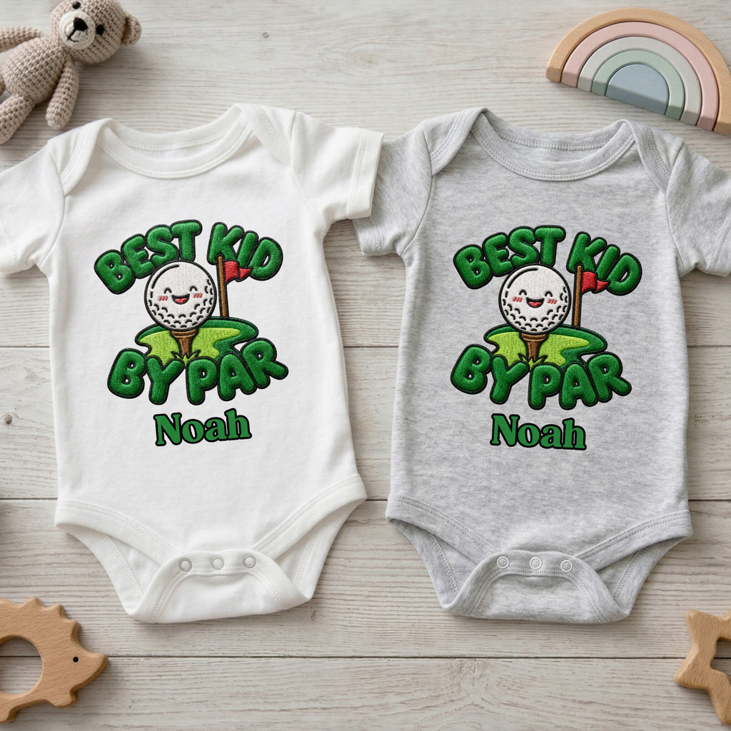 Personalized Baby Onesie Custom Name Golf Design Gift for Kids Baby Onesie GradoCreations
