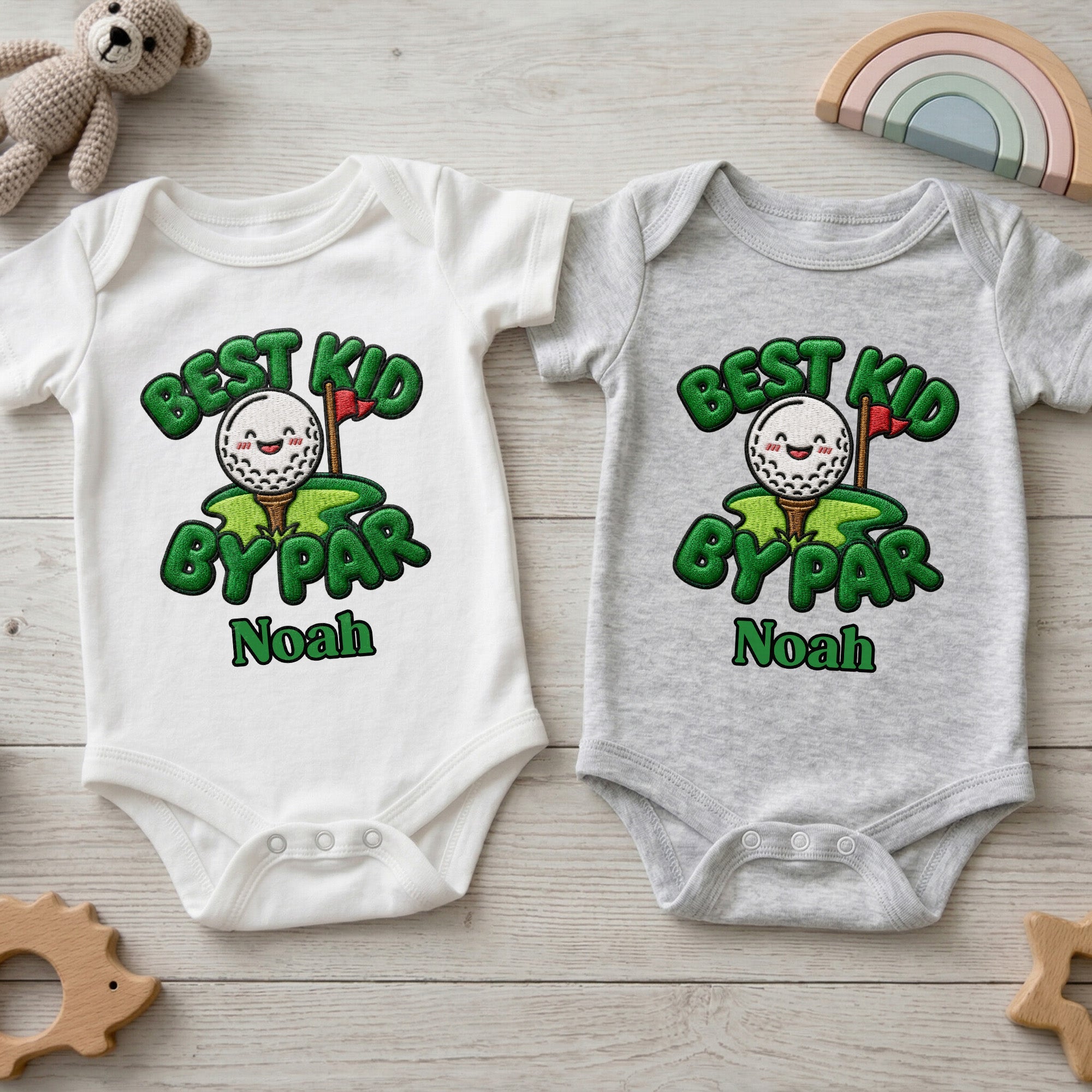 Personalized Baby Onesie Custom Name Golf Design Gift for Kids Baby Onesie GradoCreations